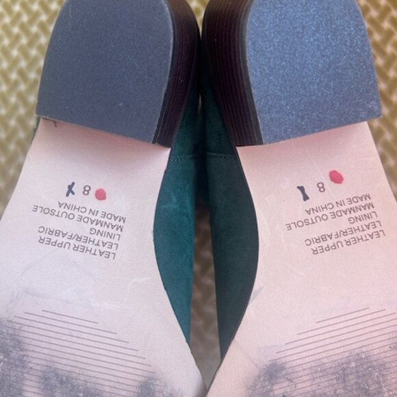 Intentionally Blank Kari Forest Suede Stitch Cushion Western Pull On Ankle Boots - Picture 9 of 16